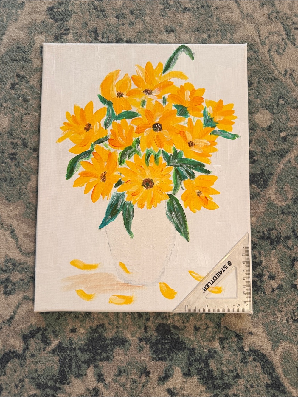 Sunflower Bouquet — original artwork made on real canvas